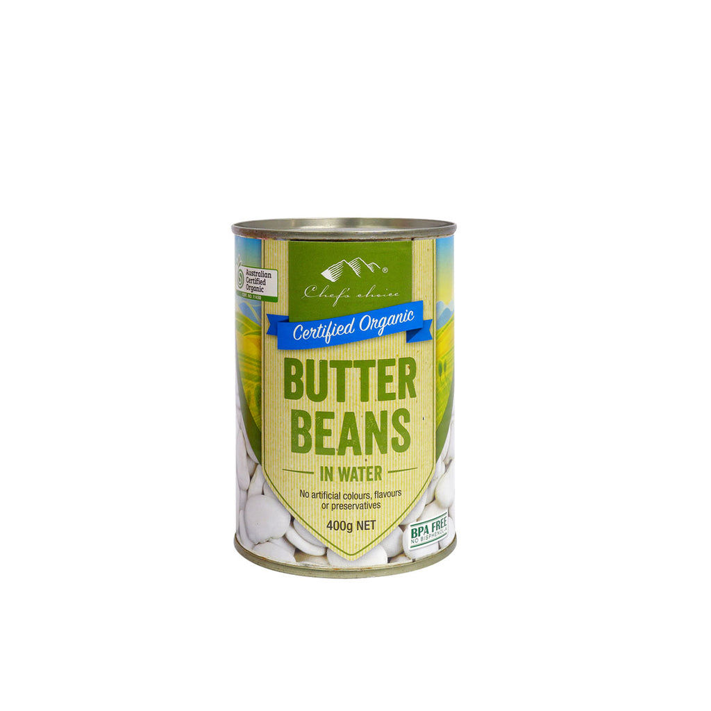 Chef’s Choice Certified Organic Butter Beans (400g)