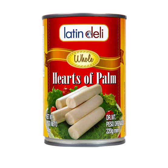 latin deli hearts of palm (palmitos) 220g