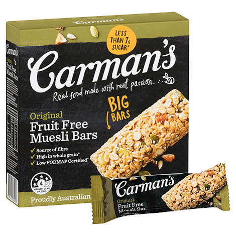 Carman’s Original Fruit Free Muesli Bars (270g)