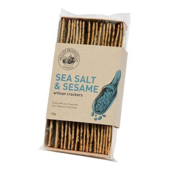 Valley Produce Co. Artisan Sea Salt & Sesame Crackers (130g)