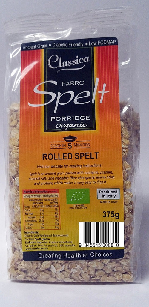 Classica Organic Rolled Spelt Porridge (375g)