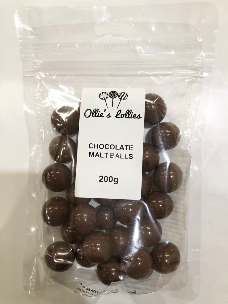 Ollie’s Lollies- Chocolate Malt Balls (200g)