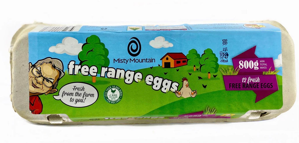 Eggs - Misty Mountain Free Range (800g) Dozen