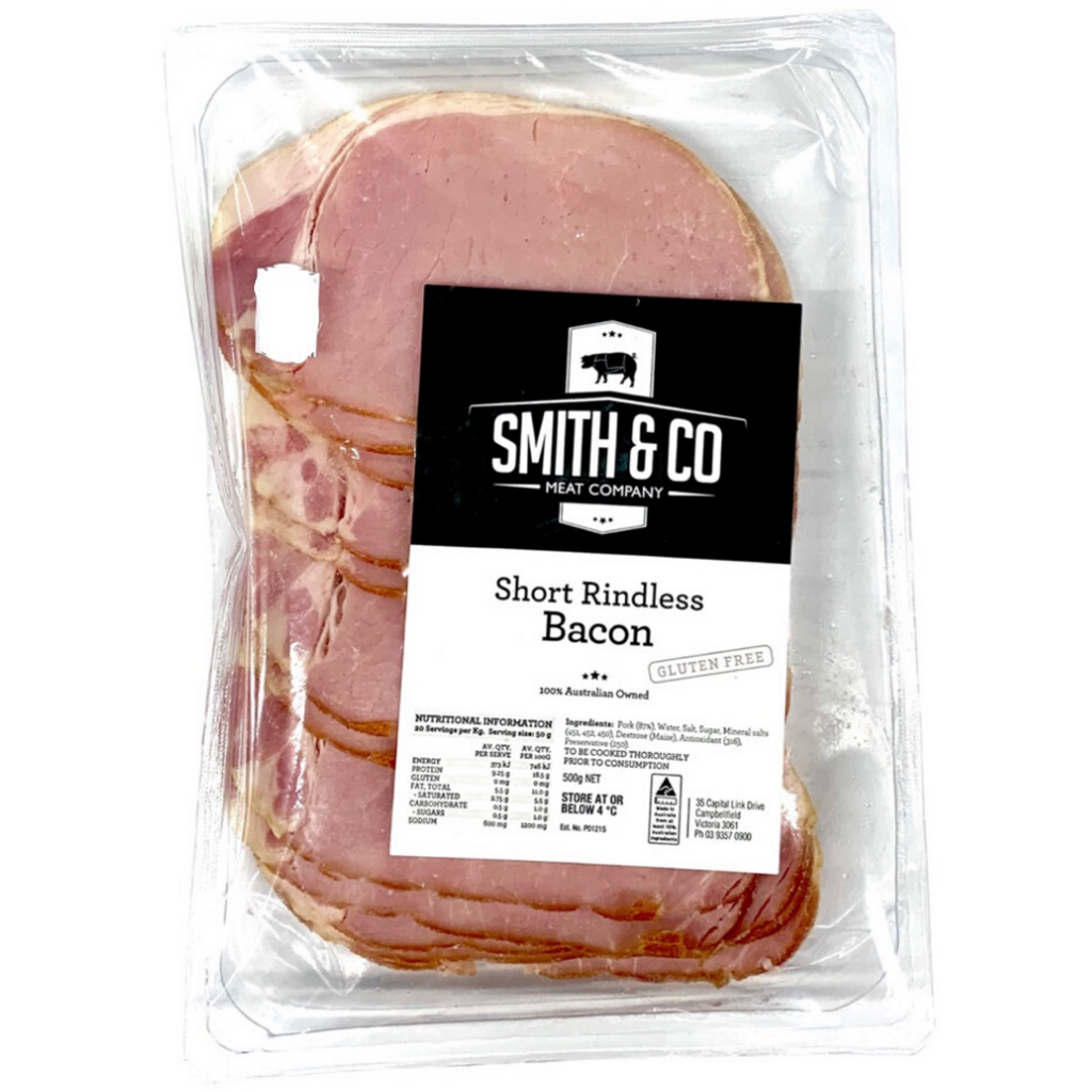 Bacon - Short Rindless (500g)