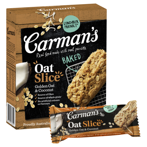 Carman’s Oat Slice Golden Oat & Coconut (210g)