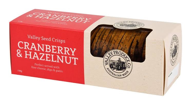 Valley Produce Co. Cranberry & Hazelnut Seed Crisps (150g)